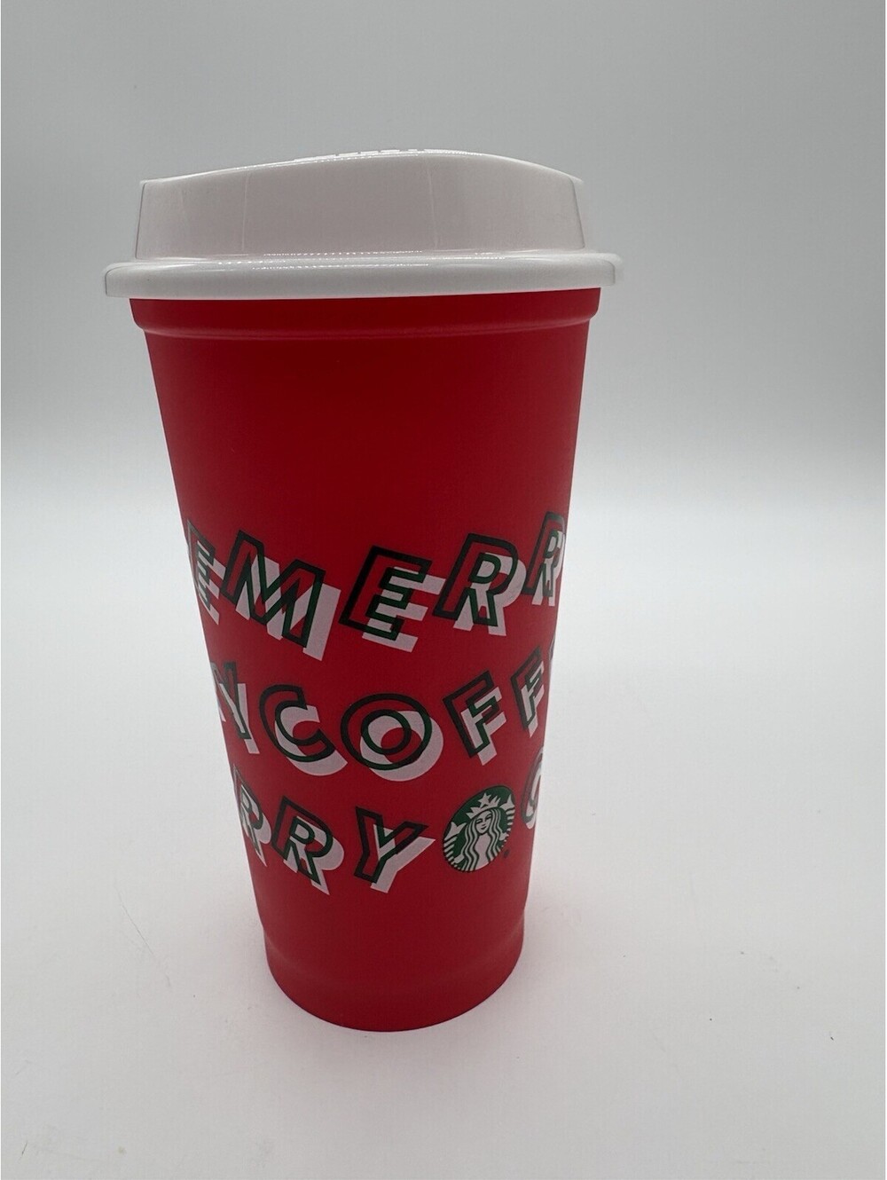 Starbucks Red Cup Day 2013 16 oz Reusable Hot Cup Holiday Merry Coffee Christmas
